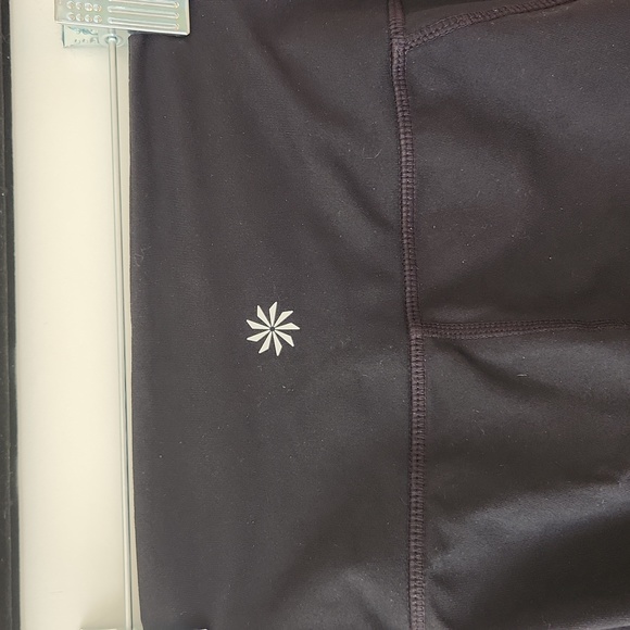 Athleta Chaturanga Black Moto Mesh High Rise Leggings Women’s Sz XS - Picture 6 of 11